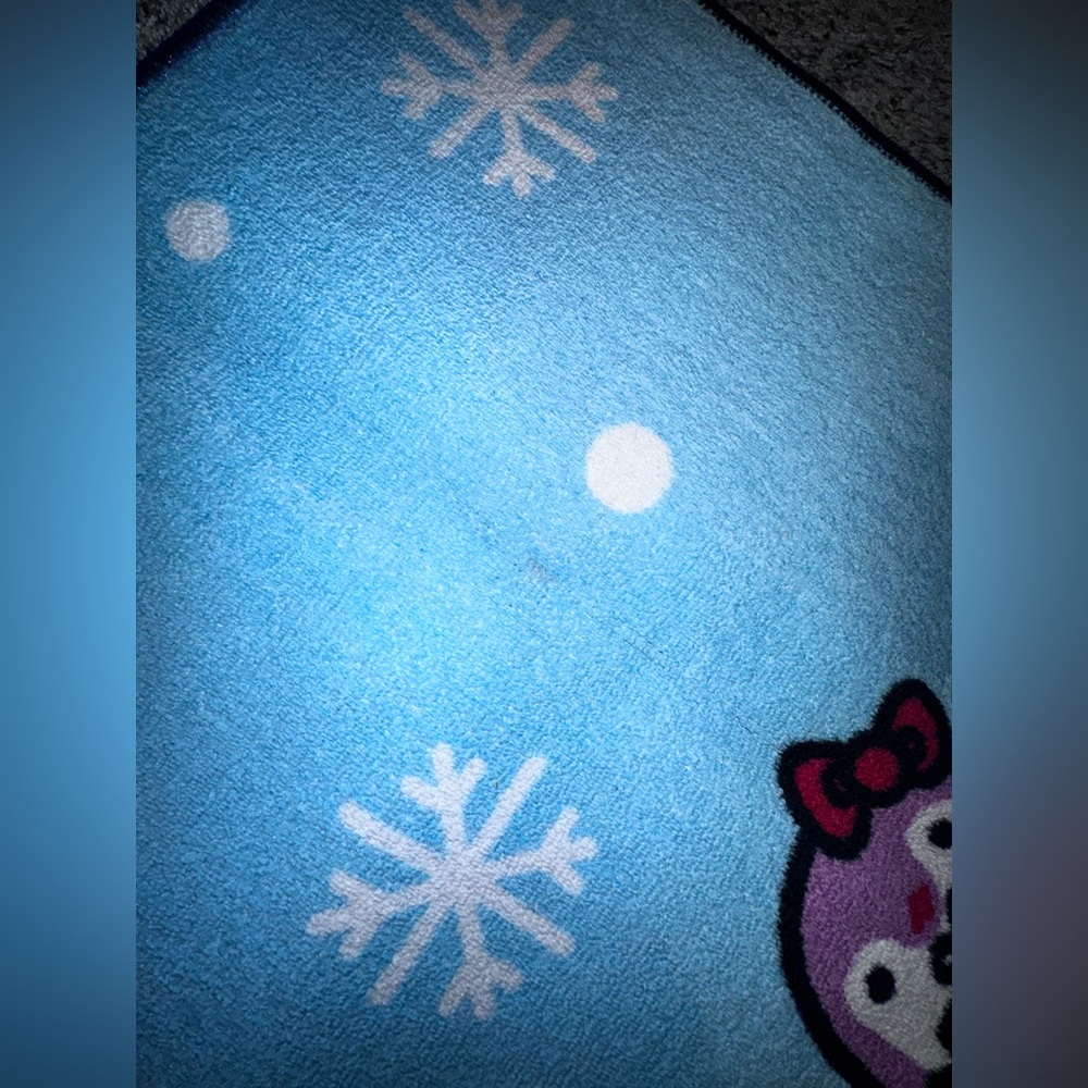 Hello Kitty Blue Snowflake Rug - Picture 4 of 4